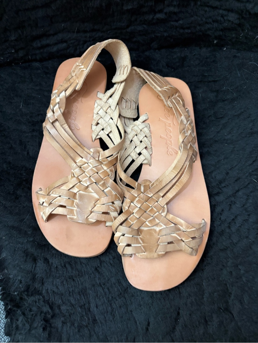 Free people, leather sandals, size 7